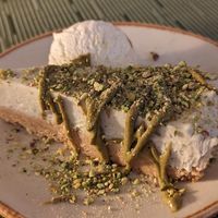 Pistachio cheesecake at NovaPizza Vegan Kitchen in Edinburgh