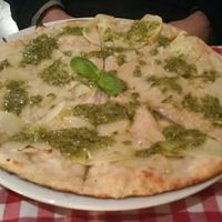 Basil pesto and potato pizza at NovaPizza Vegan Kitchen in Edinburgh