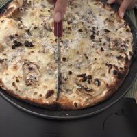 Vegan white truffle pizza   at NovaPizza Vegan Kitchen in Edinburgh