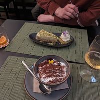 Tiramisu and pistachio cheesecake at NovaPizza Vegan Kitchen in Edinburgh
