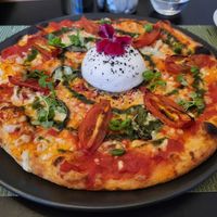 Caprese pizza at NovaPizza Vegan Kitchen in Edinburgh