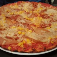 Create your own vegan pizza - chicken, ham, pepperoni and sweetcorn at NovaPizza Vegan Kitchen in Edinburgh