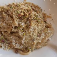 Cacio pepe e pistachi spaghetti at NovaPizza Vegan Kitchen in Edinburgh