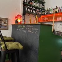 Bar area at NovaPizza Vegan Kitchen in Edinburgh