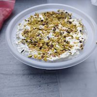 Pistachio tiramisu  at NovaPizza Vegan Kitchen in Edinburgh