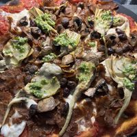 Close up of Roma Pizza  at NovaPizza Vegan Kitchen in Edinburgh