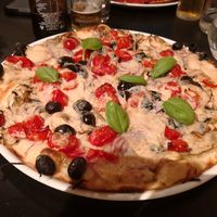 Vegan pizza at NovaPizza Vegan Kitchen in Edinburgh