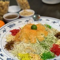 cny menu- Fortune Toss ("Salmon ") – Huat ah (silently)! Never goes wrong with YUSHENG!  at Nature Vegetarian Delights 大自然素食 - Upper Serangoon in Northeast Singapore
