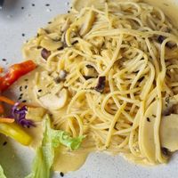 Cream pasta at Nature Vegetarian Delights 大自然素食 - Upper Serangoon in Northeast Singapore