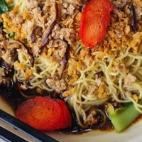 Bak chor mee at Nature Vegetarian Delights 大自然素食 - Upper Serangoon in Northeast Singapore