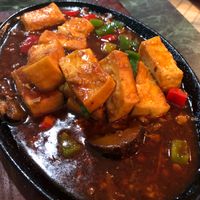 Hot plate tofu at Nature Vegetarian Delights 大自然素食 - Upper Serangoon in Northeast Singapore