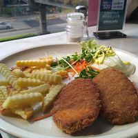 Fish & Chips Set Meal at $8.8+ (w Mushroom Soup, Bread and Jelly) at Nature Vegetarian Delights 大自然素食 - Upper Serangoon in Northeast Singapore
