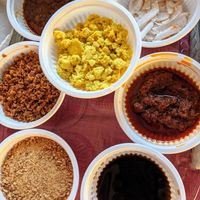 Ingredients for popiah! So many things! at Nature Vegetarian Delights 大自然素食 - Upper Serangoon in Northeast Singapore
