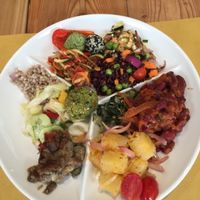 At Flora, Verona, Italy buffet lunch. So many choices and you pay by the # at Flora in Verona