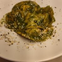 Rocket Ravioli with tofu. at Flora in Verona