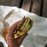 prince : blackened tofu, mushroom, onion, giardiniera, tomato, courgette, olive tapenade, fennel, and italian dressing at Two Beards Deli in Grand Rapids