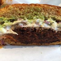 BBQ jackfruit.  at Two Beards Deli in Grand Rapids