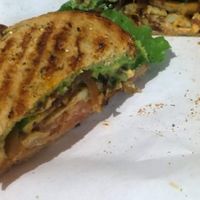 Not the best picture, but an awesome sandwich at Two Beards Deli in Grand Rapids