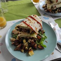 With barbecue sauce at Feliz Cafe in Peschiera Del Garda