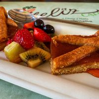 Apricot pie at Feliz Cafe in Peschiera Del Garda