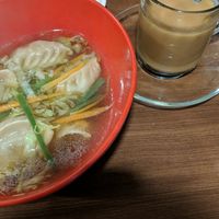 Momo soup and soy masala chai at Loving Heart in Kathmandu