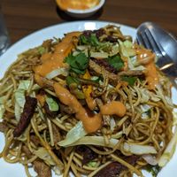 Seitan Chowmein at Loving Heart in Kathmandu