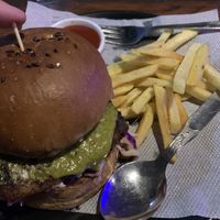 Seitan burger   at Loving Heart in Kathmandu