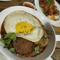 Shakshuka with vegan egg   at Loving Heart in Kathmandu