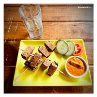 vegan soya fysh sticks  at Loving Heart in Kathmandu