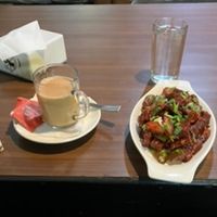  soy masala tea  at Loving Heart in Kathmandu