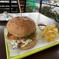 Tofu burgerr  at Loving Heart in Kathmandu