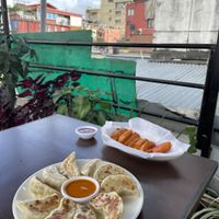 Kothe Momo’s and Potato Wedges  at Loving Heart in Kathmandu