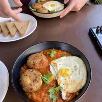 Shakshuka type meal   at Loving Heart in Kathmandu