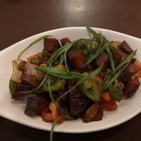 Chili seitan at Loving Heart in Kathmandu