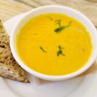 Vegan carrot curry at Big Sur Bakery in Big Sur