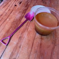 Flan  at Vegetal - temporarily closed in Mexico City