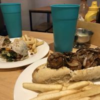 Burrito and kebab hotdog at Vegetal - temporarily closed in Mexico City