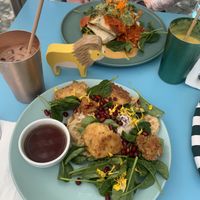 Chick’n Waffles and Breakfast Burrito  at Flora and Fauna in Fremantle