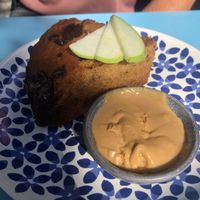 Banana bread and peanut butter  at Flora and Fauna in Fremantle