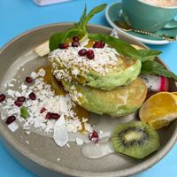 Pandan Pancakes  at Flora and Fauna in Fremantle
