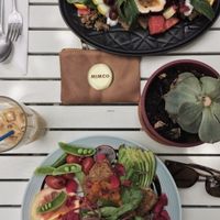 Pumpkin hummus and vegan apple crumble at Flora and Fauna in Fremantle