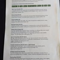 Menu December 2024. Confirmation that this place is now fully vegan. at Flora and Fauna in Fremantle