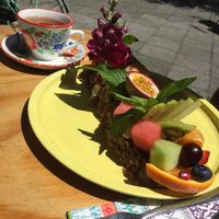 Apple crumble at Flora and Fauna in Fremantle