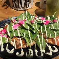 Mushroom bagel at Flora and Fauna in Fremantle