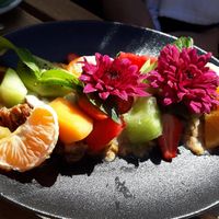 Apple crumble at Flora and Fauna in Fremantle