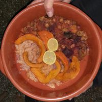 Hoofdgerecht van het driegangen avondmenu at Erve Veldink in Haarlo