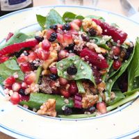 Quinoa and pommegranate salad at Pane e Souvlaki in Corfu