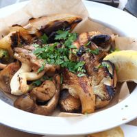 Grilled mushrooms at Pane e Souvlaki in Corfu