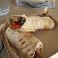 Falafel roll at Pane e Souvlaki in Corfu