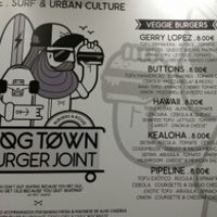 menu at Dog Town Burger Joint in Lisbon